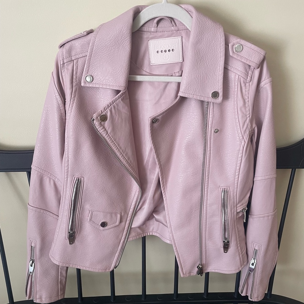 BLANK NYC Moto Jacket Pink Sz S